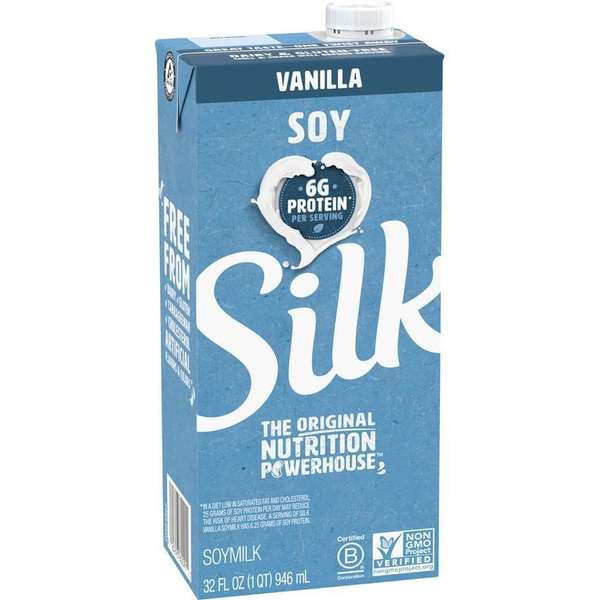 Silk Soymilk Vanilla Aseptic 946mL, PK6 136445